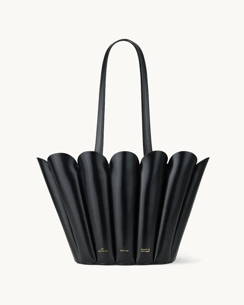 Shoulder Shell Bag “glossy black”