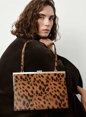 Shoulder “Vintage” Clasp Bag “lynx”