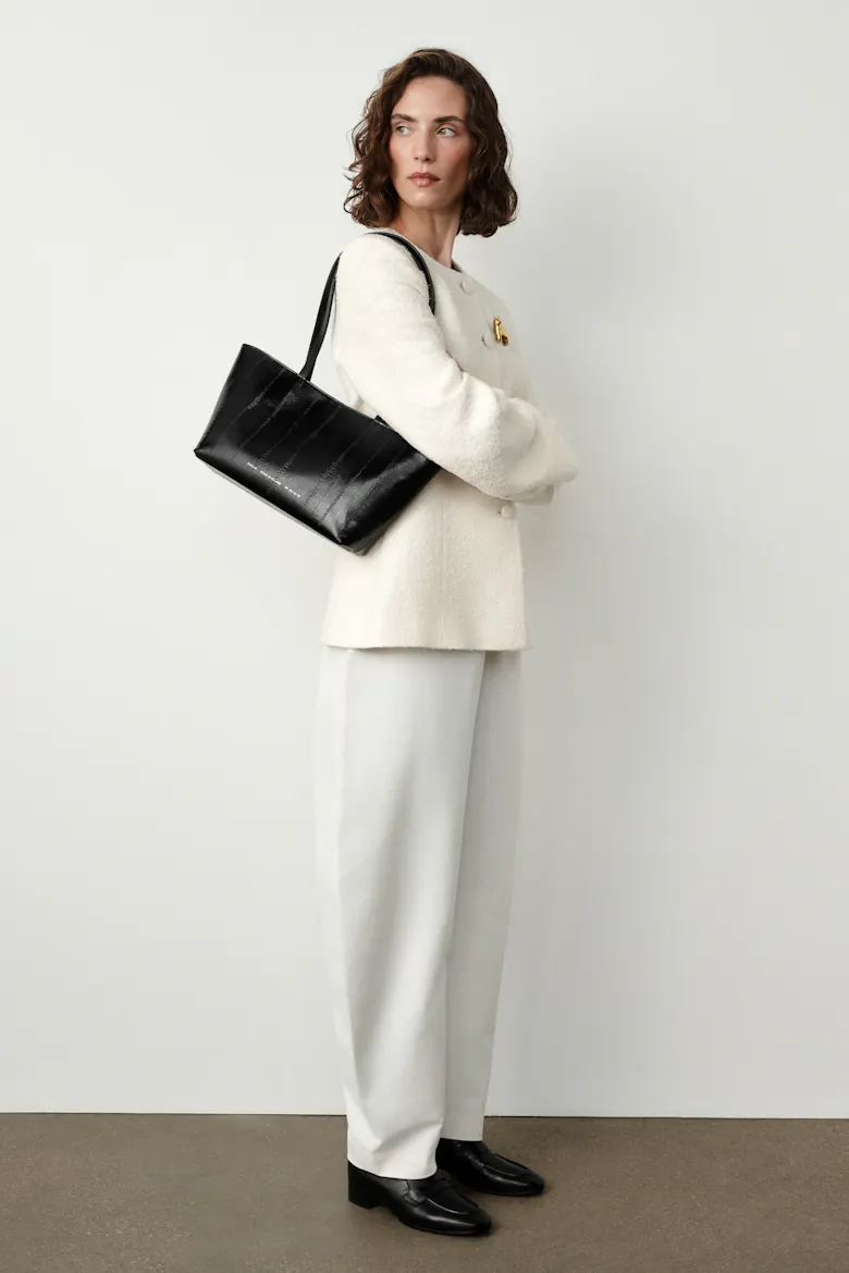 Small Shopper Bag “black eel”