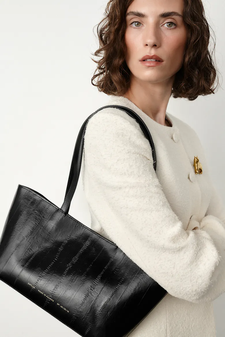 Small Shopper Bag “black eel”